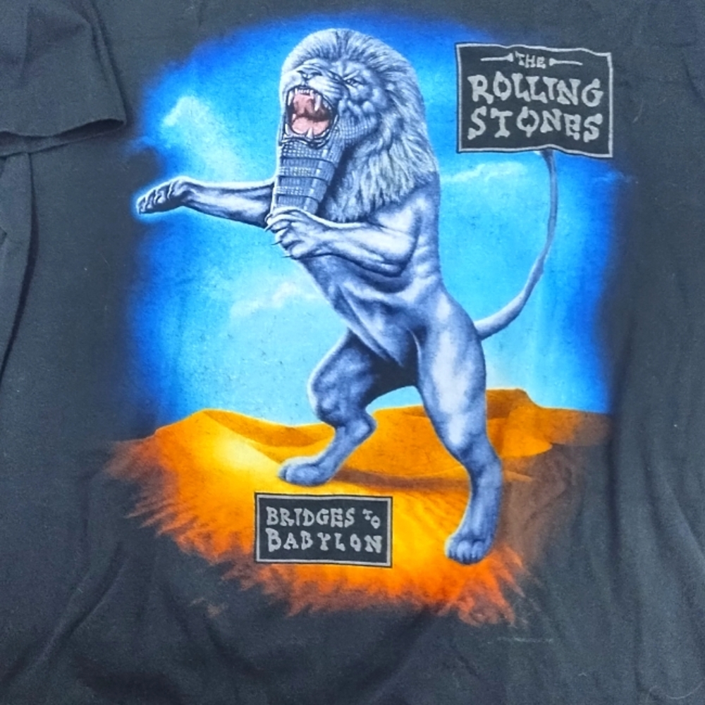 Vintage Rolling Stones 1997 Bridges To Babylon World Tour Cotton T-shirt…